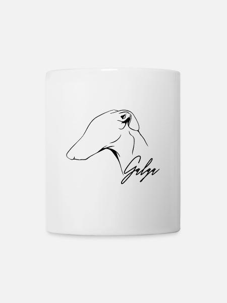 GALGA Profil Greyhound Chien Chien Wilsigns - Mug blanc - blanc