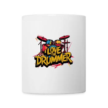 J’adore le batteur - j’adore la batterie - Mug blanc - blanc - Devant