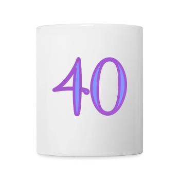 40. 40 YEARS. 40th ANNIVERSARY. 40TH ANNIVERSARY. - Mug - white - Front