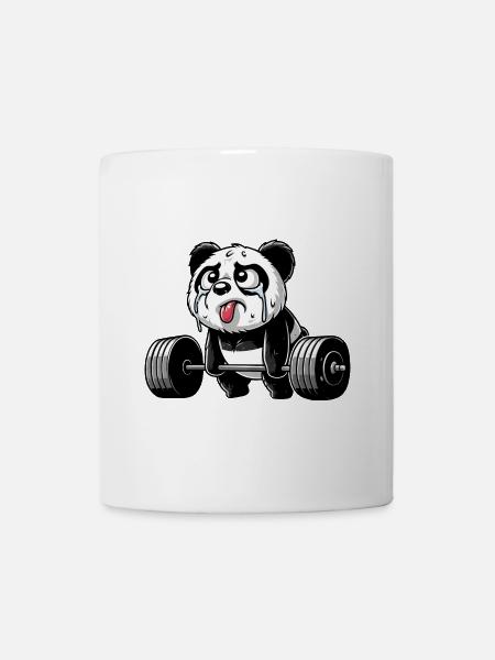 Musculation Panda : Humoristique - Mug blanc - blanc
