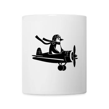 Penguin Pilots Silhouette Flight License - Mug - white - Front