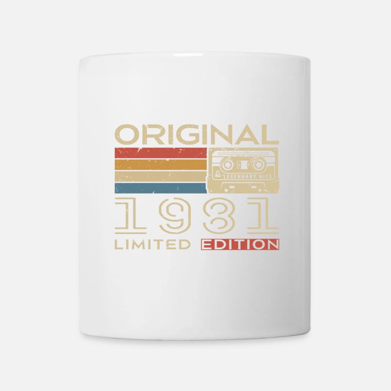 1981 Retro 1981 Geburtstagsgeschenk - Jahrgang 1981 - Tasse - Weiß