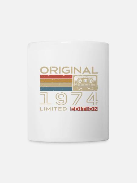 Cadeau Anniversaire 1974 Rétro 1974 - Vintage 1974 - Mug blanc - blanc