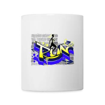 Run. Running Woman – Läuferin - Tasse - Weiß - Vorne