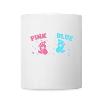 Pink oder Blau Wir lieben dich - Gender Reveal - Tasse - Weiß - Vorne