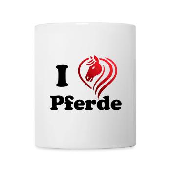 I Love Horses – une chemise parfaite pour le cavalier - Mug blanc - blanc - Devant