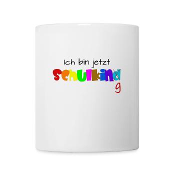 Ich bin jetzt Schulkind / Schulking - Tasse - Weiß - Vorne
