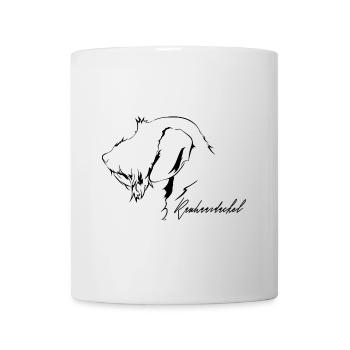 TECKEL À POIL RUGUEUX Profil Chiens Wilsigns Chiens de chasse - Mug blanc - blanc - Devant