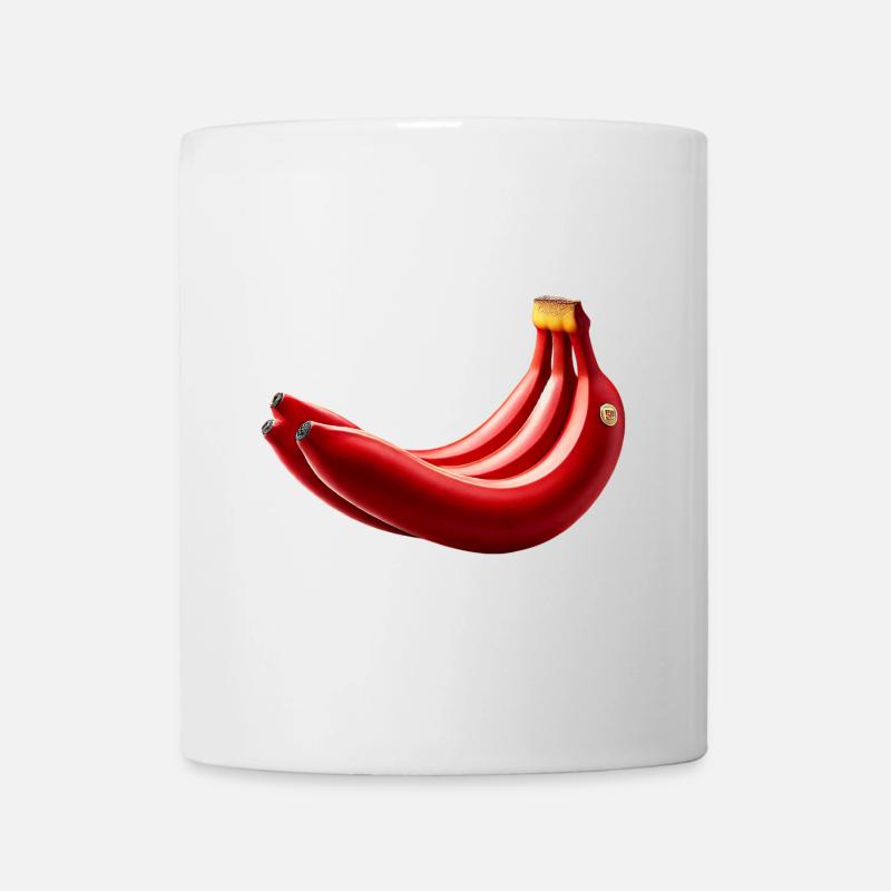 Rote Banane – Exotische Kunst - Tasse - Weiß