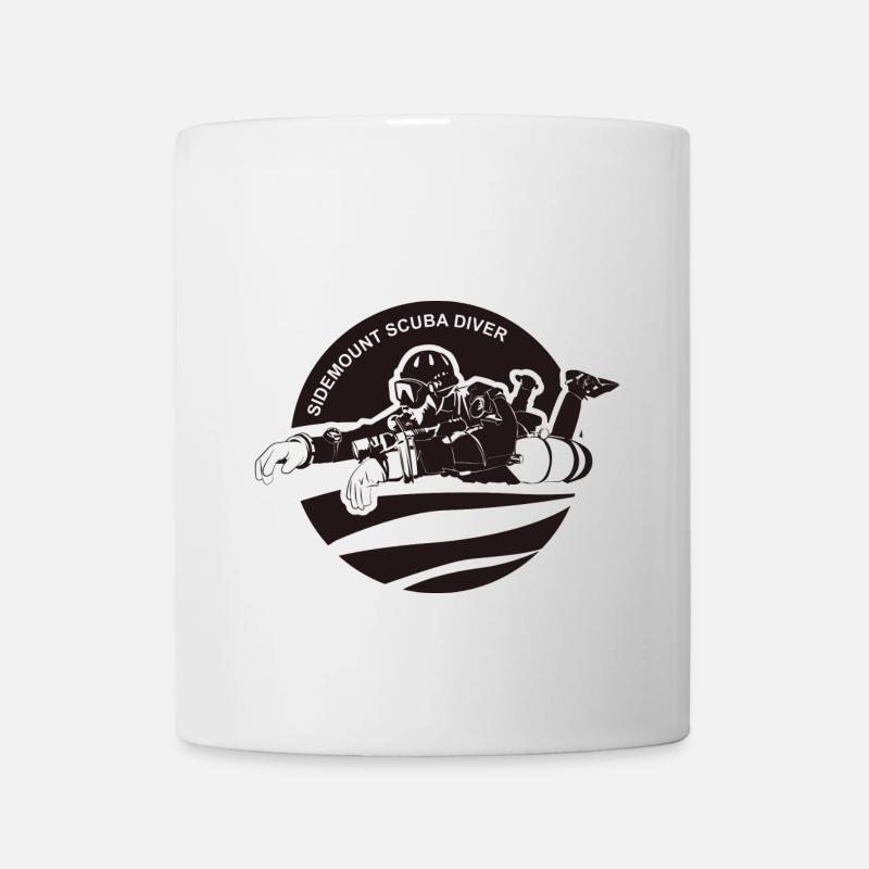 Sidemount Diver Tauchen Geschenk Tec Diving Logo - Tasse - Weiß