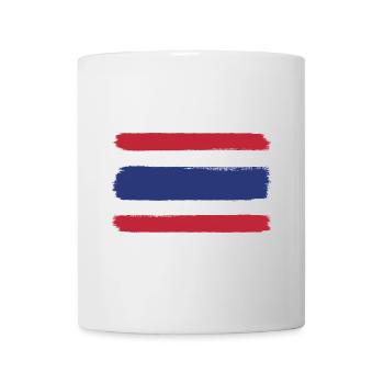 Thailand Flagge used look - Tasse - Weiß - Vorne