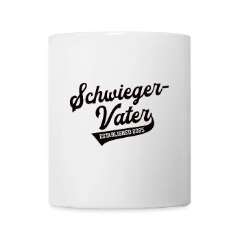 Schwiegervater 2025 Brautvater Schwiegerpapa in 25 - Tasse - Weiß - Vorne