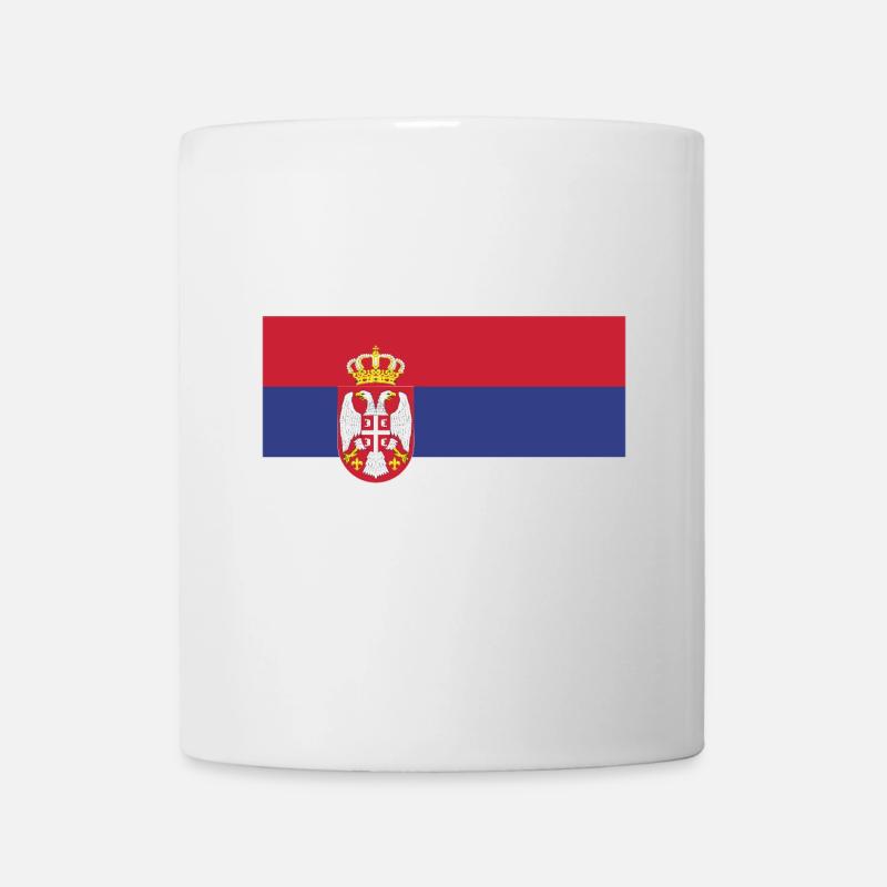 Drapeau de la Serbie - Mug blanc - blanc