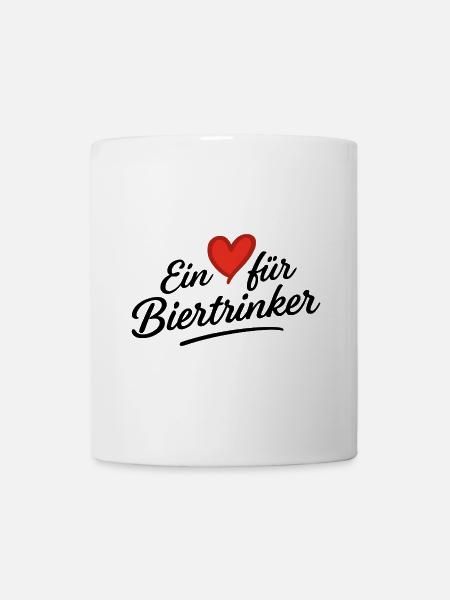 Ein Herz für Biertrinker - Tasse - Weiß