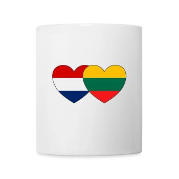 Holland Litauen Flagge Herz - Tasse - Weiß - Vorne