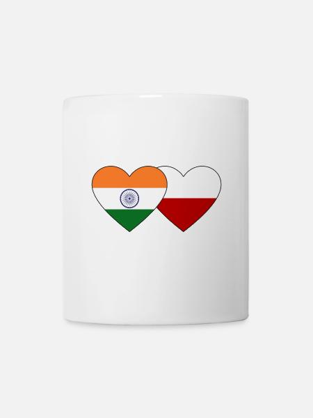 Indien Polen Flagge - Tasse - Weiß