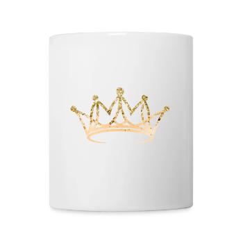 Krone, elegant, goldig, personalisierbar - Tasse - Weiß - Vorne