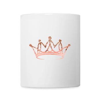 Couronne, élégante, scintillante, personnalisable - Mug blanc - blanc - Devant