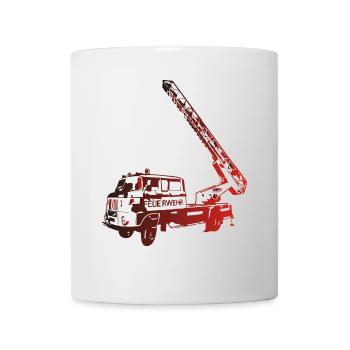 Feuerwehr W50 Leiterwagen - Tasse - Weiß - Vorne