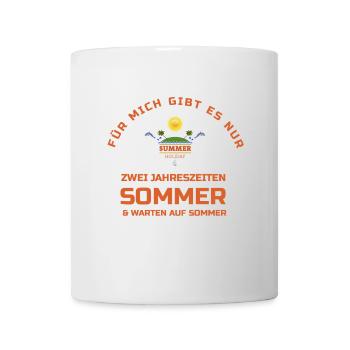 SOMMER warten auf... - Tasse - Weiß - Vorne