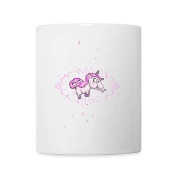Einhorn - Glitzer - Tasse - Weiß - Vorne