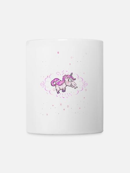 Einhorn - Glitzer - Tasse - Weiß