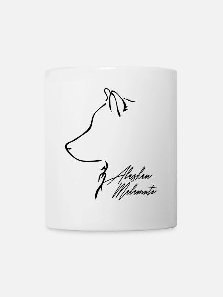 Malamute Profil E WILSIGNS - Mug blanc - blanc