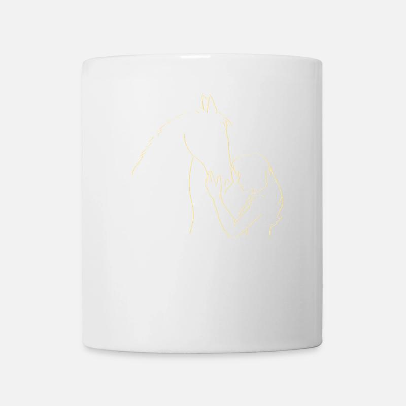 Pferde Mädchen Pferd Reiten Reiter Reitsport - Tasse - Weiß