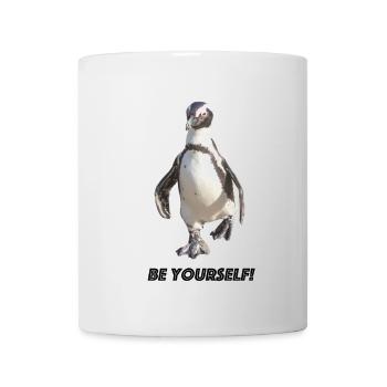 Pingouin be yourself - Mug blanc - blanc - Devant