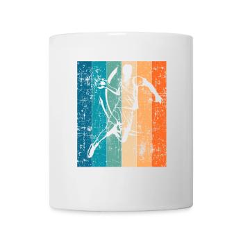 Cadeau vintage de handball joueur rétro handball - Mug blanc - blanc - Devant