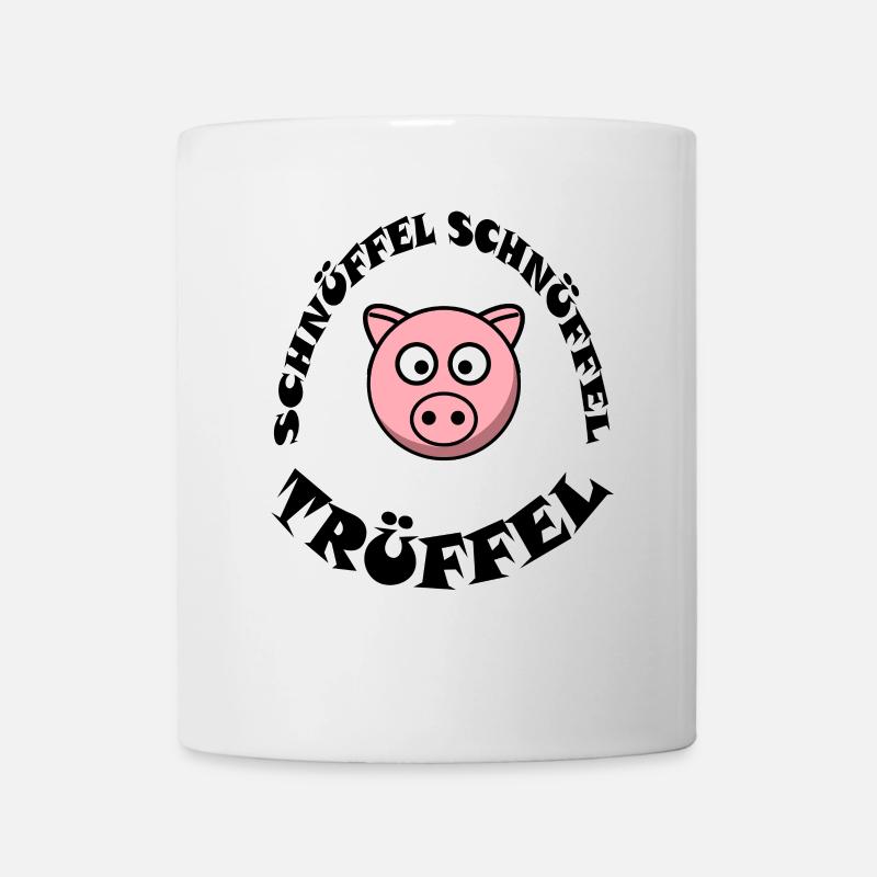 schnüffel schnüffel trüffel schwein schwarz - Tasse - Weiß