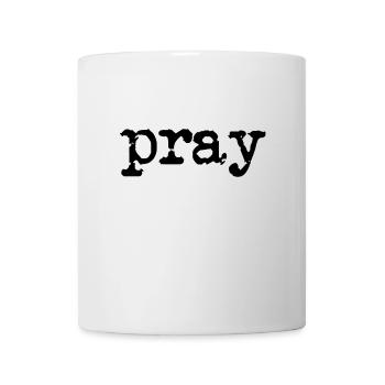 pray typewriter black - Tasse - Weiß - Vorne
