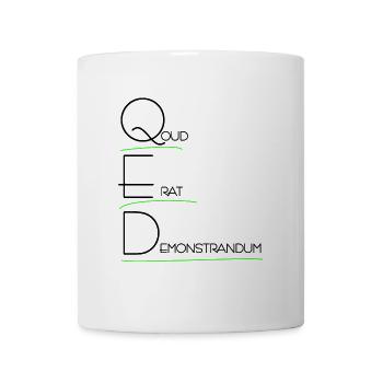 quod erat demonstrandum schwarz - Tasse - Weiß - Vorne