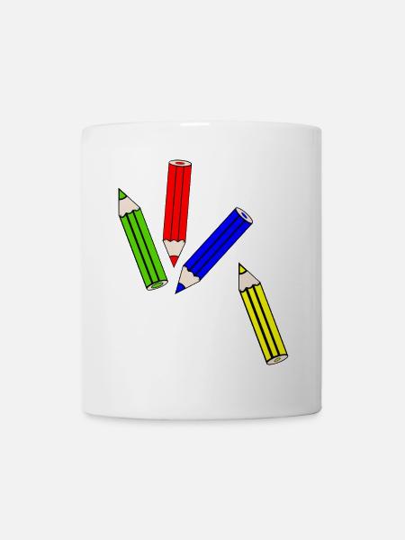 Buntstife - Tasse - Weiß