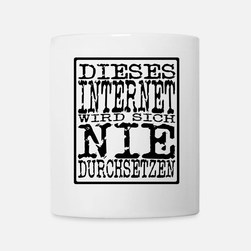 internet nie schwarz - Tasse - Weiß