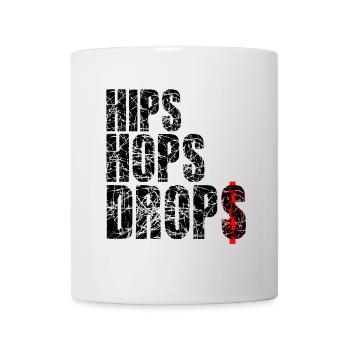 hips hops drops black - Tasse - Weiß - Vorne