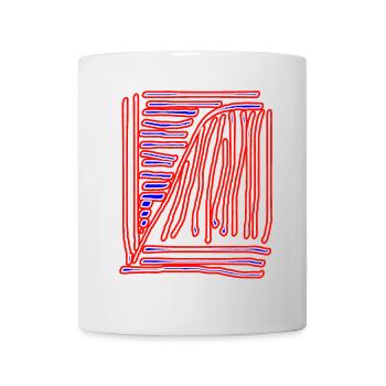 kaligraphy drawing blue red - Mug - white - Front