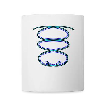 dessin 2 noir - Mug blanc - blanc - Devant