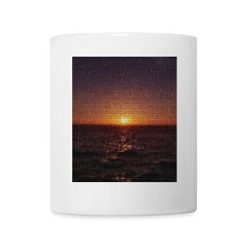 coucher de soleil à nouveau - Mug blanc - blanc - Devant