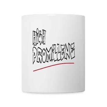 high promillenz einfach schwarz - Tasse - Weiß - Vorne