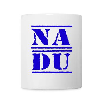 na du blau - Tasse - Weiß - Vorne