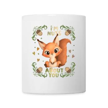Squirrel Love, I'm-Nuts-About-You Saying - Mug - white - Front