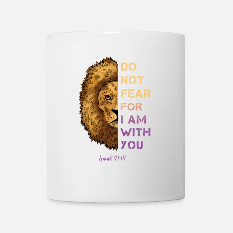 Relgiöses Zitat Löwe - Tasse - Weiß