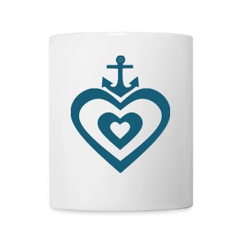 Heart Anchor Northern Germany Seaman Sailor Captain - Mug - white - Front
