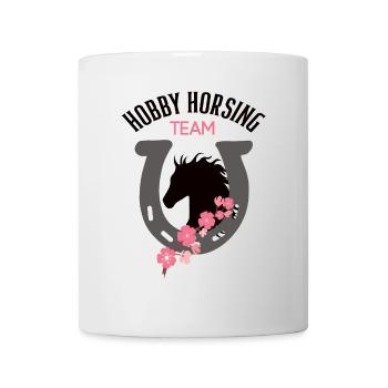 Hobby Horsing Team Reiten Hufeisen Horses Pferd - Tasse - Weiß - Vorne
