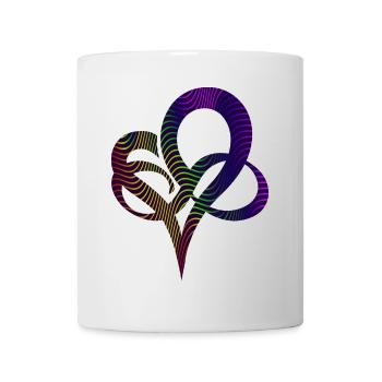 Infinity Heart Bunte Linien Liebe Herz Symbol - Tasse - Weiß - Vorne