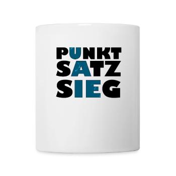 punkt satz sieg schwarz - Tasse - Weiß - Vorne