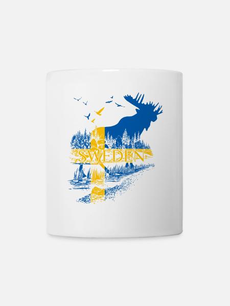 SUÈDE ORIGNAL DRAPEAU SUÉDOIS - Mug blanc - blanc