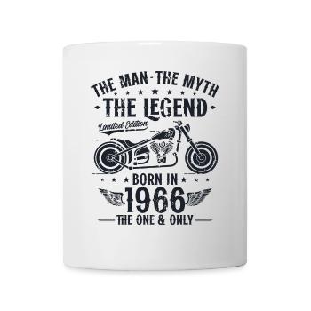 1966 Vintage homme mythe légende moto - Mug blanc - blanc - Devant