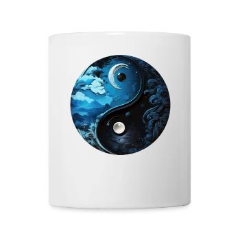 Yin Yang Mond - Tasse - Weiß - Vorne